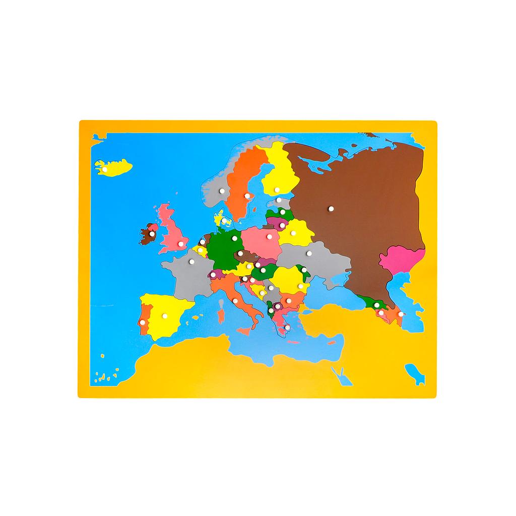 Ghép hình bản đồ: Châu Âu, không khung