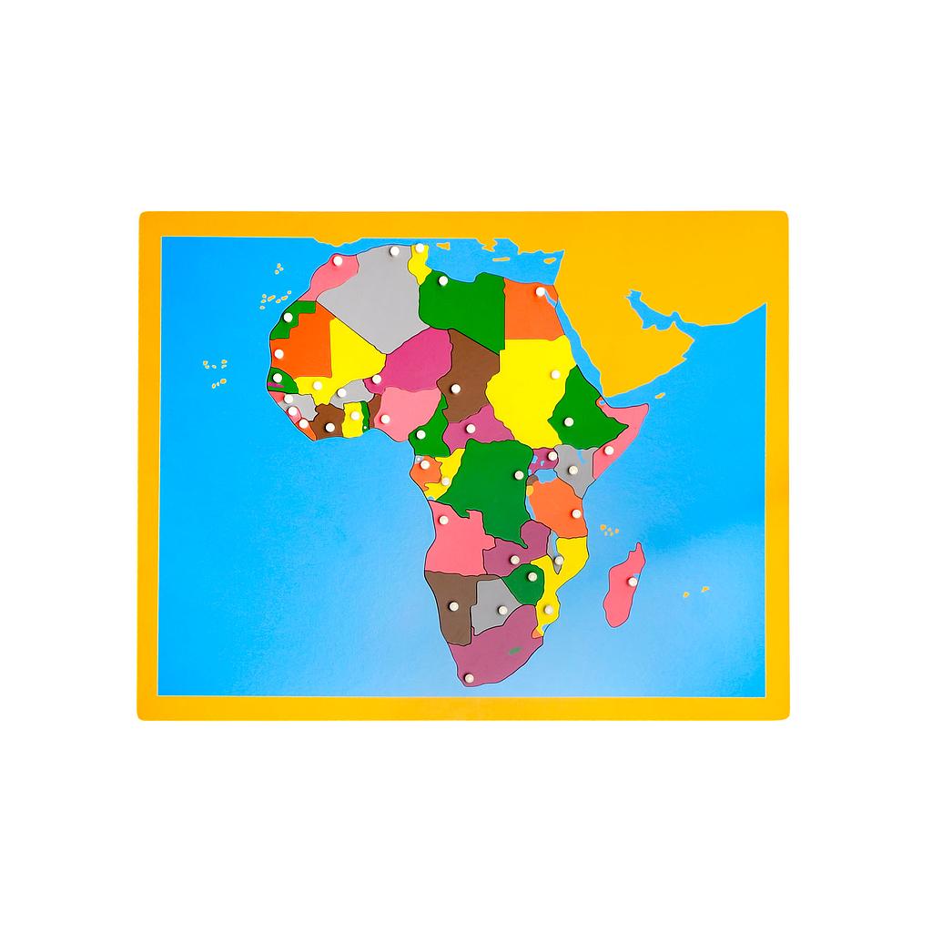 Ghép hình bản đồ: Châu Phi, không khung