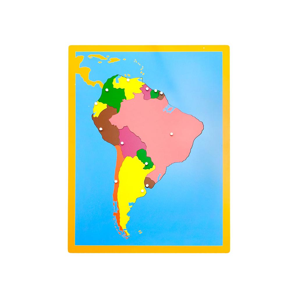 Ghép hình bản đồ: Nam Mỹ, không khung