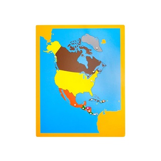 [0730601] Ghép hình bản đồ: Bắc Mỹ, không khung