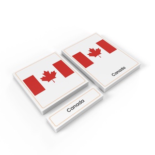 Bộ thẻ giáo cụ ba phần: Lá cờ các nước Lục địa Bắc Mỹ