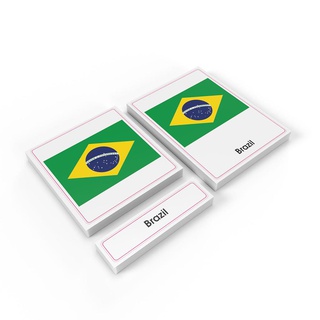 Bộ thẻ giáo cụ ba phần: Lá cờ các nước Lục địa Nam Mỹ