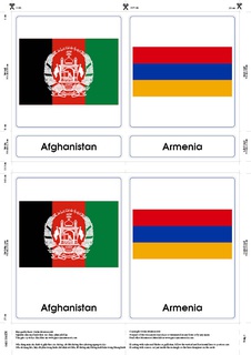 Bộ thẻ giáo cụ ba phần: Lá cờ các nước Châu Á (Sản phẩm số)