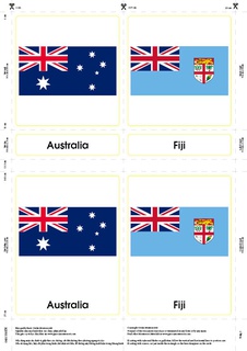 Bộ thẻ giáo cụ ba phần: Lá cờ các nước Châu Đại Dương (Sản phẩm số)